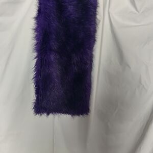 Stevie Mac NEW YORK Purple Faux Fur Trim Scarf